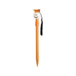 pen met figuurtje blauwschrijvend - oranje