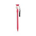 pen met figuurtje blauwschrijvend - rood