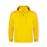 hooded sweater met rits katoen/polyester s-3xl - geel