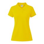 dames polo shirt katoen 180 gr/m2 maten: s-xxl - geel