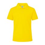 kinder polo katoen 180 gr/m2 maten 5-6/10-11 jaar - geel