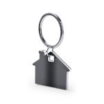 rvs sleutelhanger huisje - wit