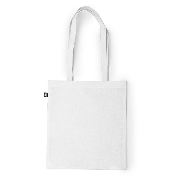rpet shopper frilende - wit