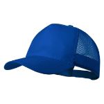 5 panelen polyester truckercap clipak - blauw