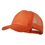 5 panelen polyester truckercap clipak - oranje