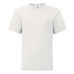 wit kinder t-shirt katoen 140 gr.fruit of the loom