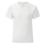wit kinder t-shirt 140 gr katoen fruit of the loom