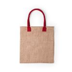 jute en katoenen draagtas - rood