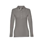 thc bern polo lange mouwen vrouwen 210 gr katoen - grijs
