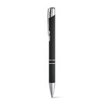 aluminium balpen zwartschrijvend rubberised - 