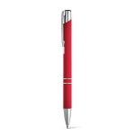 aluminium balpen zwartschrijvend rubberised - 