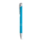 aluminium balpen zwartschrijvend rubberised - 