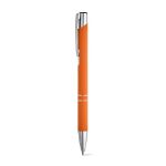 aluminium balpen zwartschrijvend rubberised - 