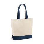 canvas winkeltas met binnenvak - blauw