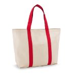 canvas tas met voor en binnen vak ville - rood