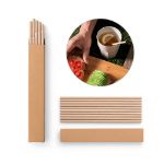 set van 10 kraftpapieren rietjes, voedselveilig