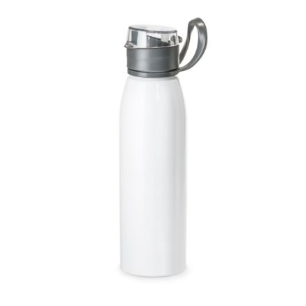 aluminium en kunststof waterflesje 650 ml - wit