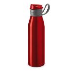 aluminium en kunststof waterflesje 650 ml - rood