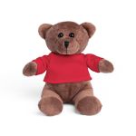 pluche beer 12 cm - rood