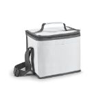 koeltas 600d polyester met voorzakje - wit
