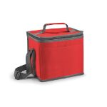 koeltas 600d polyester met voorzakje - rood
