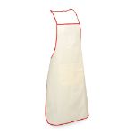 katoenen schort met voorvak - rood