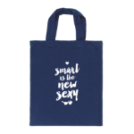 katoenen draagtas klein gekleurd 135 gr/m2 - marine