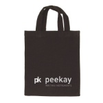 katoenen draagtas klein gekleurd 135 gr/m2 - zwart