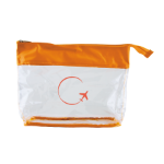 toilettas transparant gekleurde bies - oranje