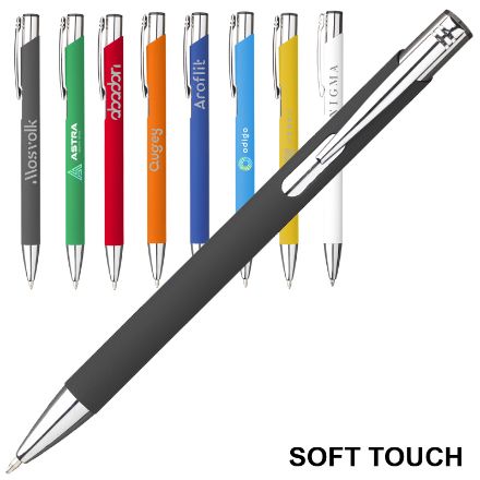ebony soft touch pennen blauwschrijvend