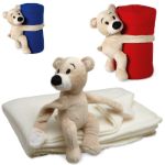 kinder fleecedeken met teddybeer.