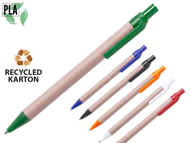pen van recycled karton en pla
