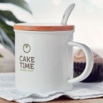 porseleinen mok met lepeltje 380 ml