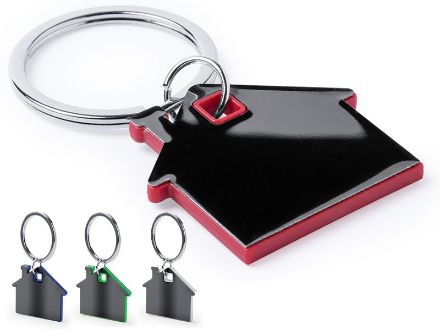 rvs sleutelhanger huisje