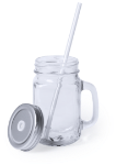 glazen mok met rietje 500 ml