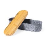 etui van bamboe en vilt glaston