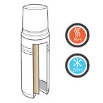 swiss peak elite 1l copper vacuum fles