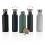roestvrijstalen fles met bamboe deksel 700 ml