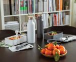 roestvrijstalen fles met bamboe deksel 700 ml