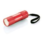 aluminium zaklamp met 9 witte leds - rood