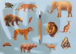 moderne bamboe pen blauwschrijvend