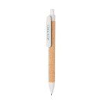 eco-pen van tarwostro en kurk blauwschrijvend