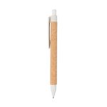 eco-pen van tarwostro en kurk blauwschrijvend