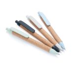 eco-pen van tarwostro en kurk blauwschrijvend