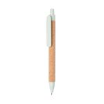 eco-pen van tarwostro en kurk blauwschrijvend - groen