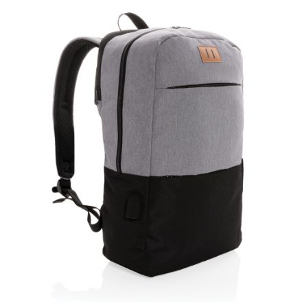 modern 15.6 inch usb & rfid laptop rugzak pvc