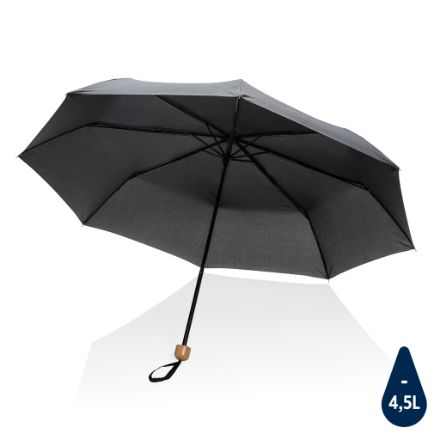 20.5 inch impact aware rpet bamboe miniparaplu