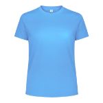 dames t-shirt 100% polyester 135 gr/m2, s - licht blauw