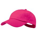 katoenen cap met 5 panelen en kittebandsluiting - fuchsia