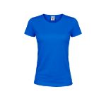 dames t-shirt 150 gr/m2 katoen maten: s-xxl - blauw